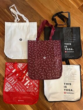 Lululemon Reusable Shopping Bags - Set of 5